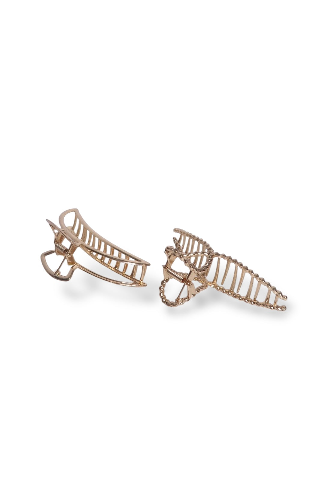 Gold metal claw clips