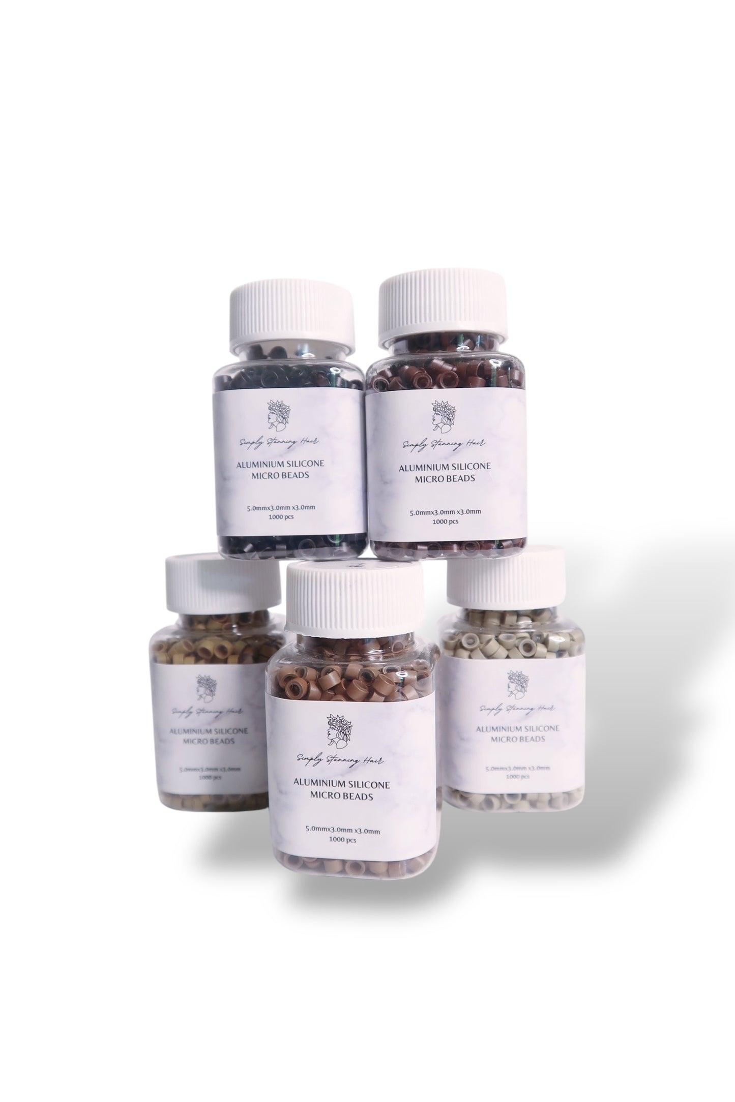 5mm SSH silicone lined aluminium micro beads