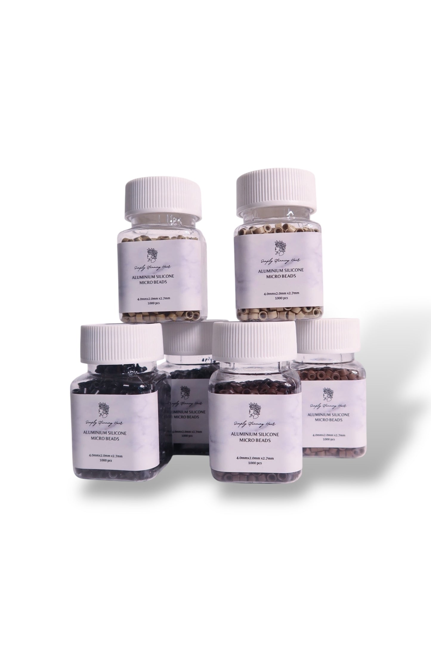 4mm SSH silicone lined aluminium micro beads